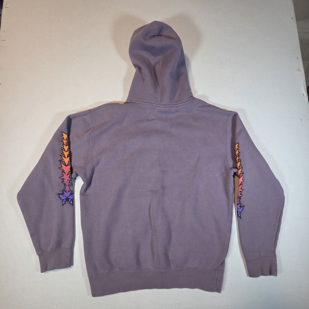 Vintage Spitfire Skate Like a Girl Graphic Print Hoodie Hoody Purple Medium S